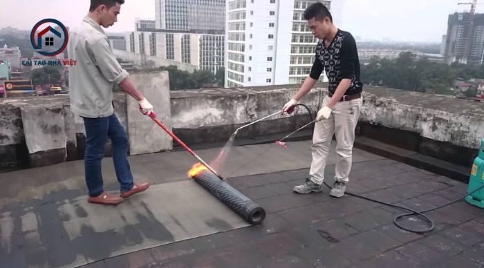 Chống thấm bằng màng Bitum khò nóng