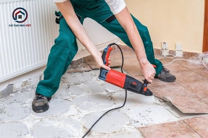 Quy trình phá dỡ tường - trần - sàn chuyên nghiệp gồm 6 bước