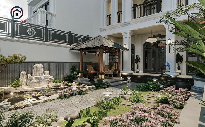 Biệt thự phong cách Indochine sau cải tạo, tu sửa