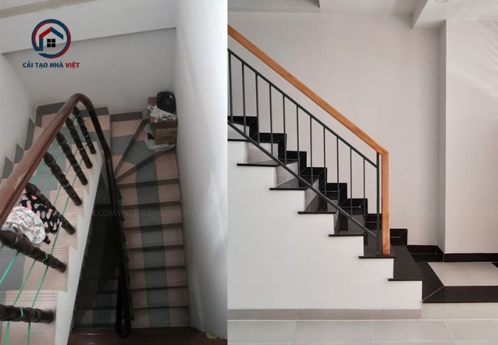 "Thay áo" mới cho cầu thang lỗi thời